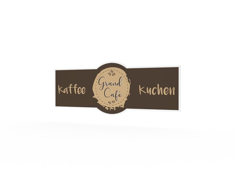 Werbeaufkleber, Grand Café, 1200 x 475 mm Werbeaufkleber, Grand Café, 1200 x 475 mm