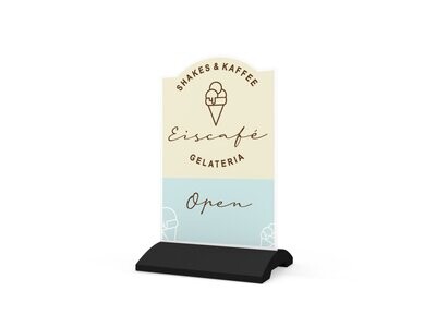 Werbeaufsteller, Eiscafé, 600 x 1150 mm Werbeaufsteller, Eiscafé, 600 x 1150 mm