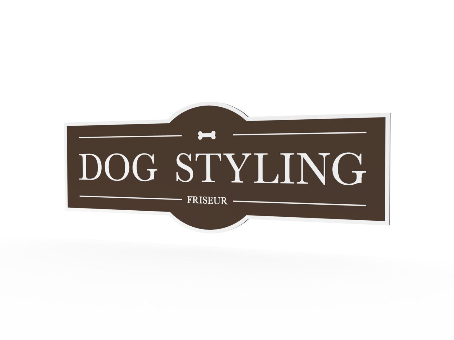 Werbeschild, Dog Styling, 1600 x 600 mm