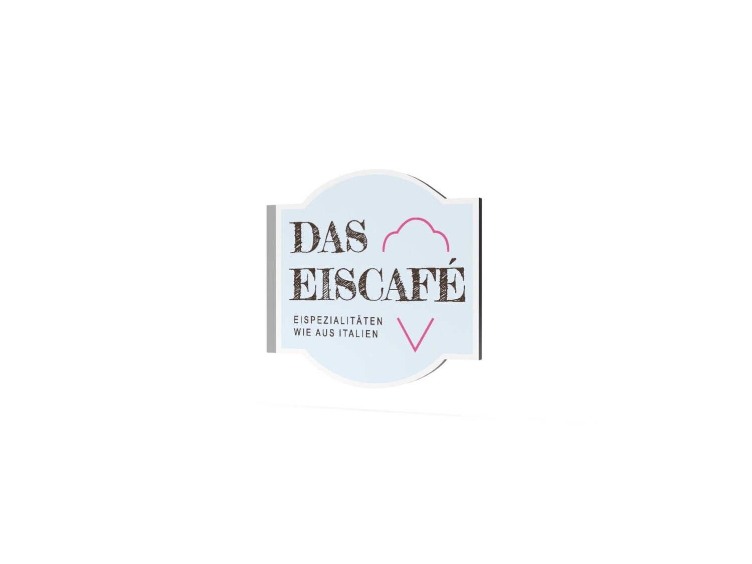 Werbeausleger, Das Eiscafé, 630 x 600 mm