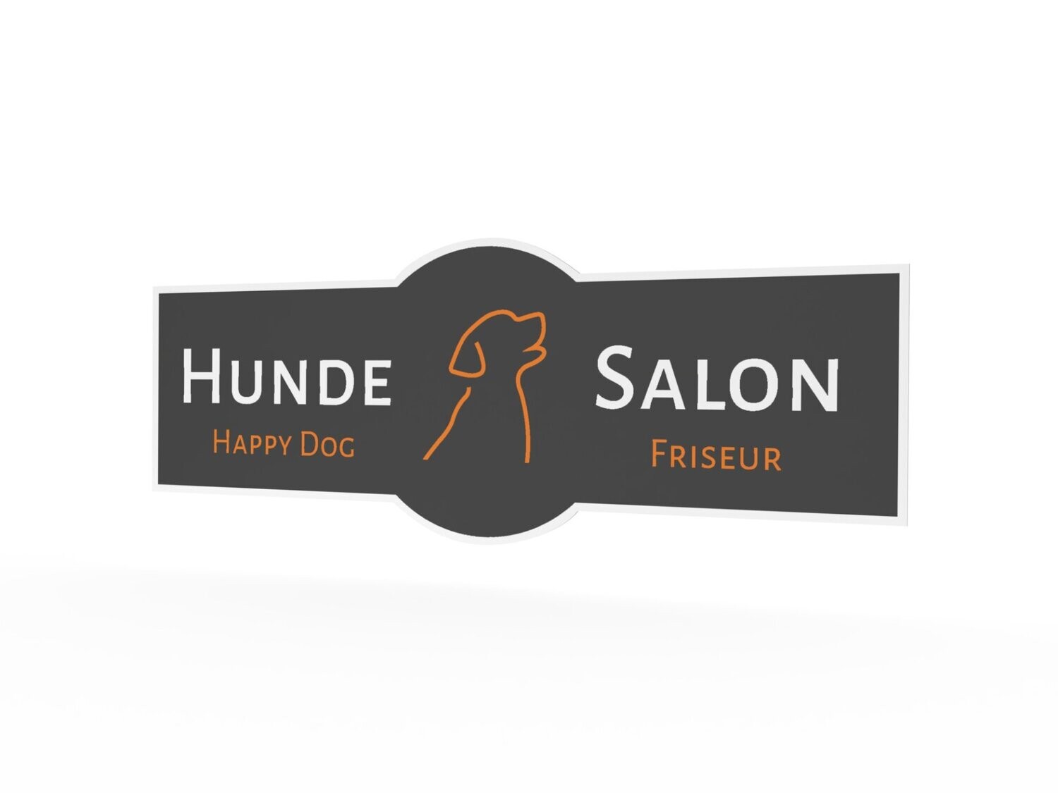 Werbeaufkleber, Hundesalon, 1600 x 600 mm