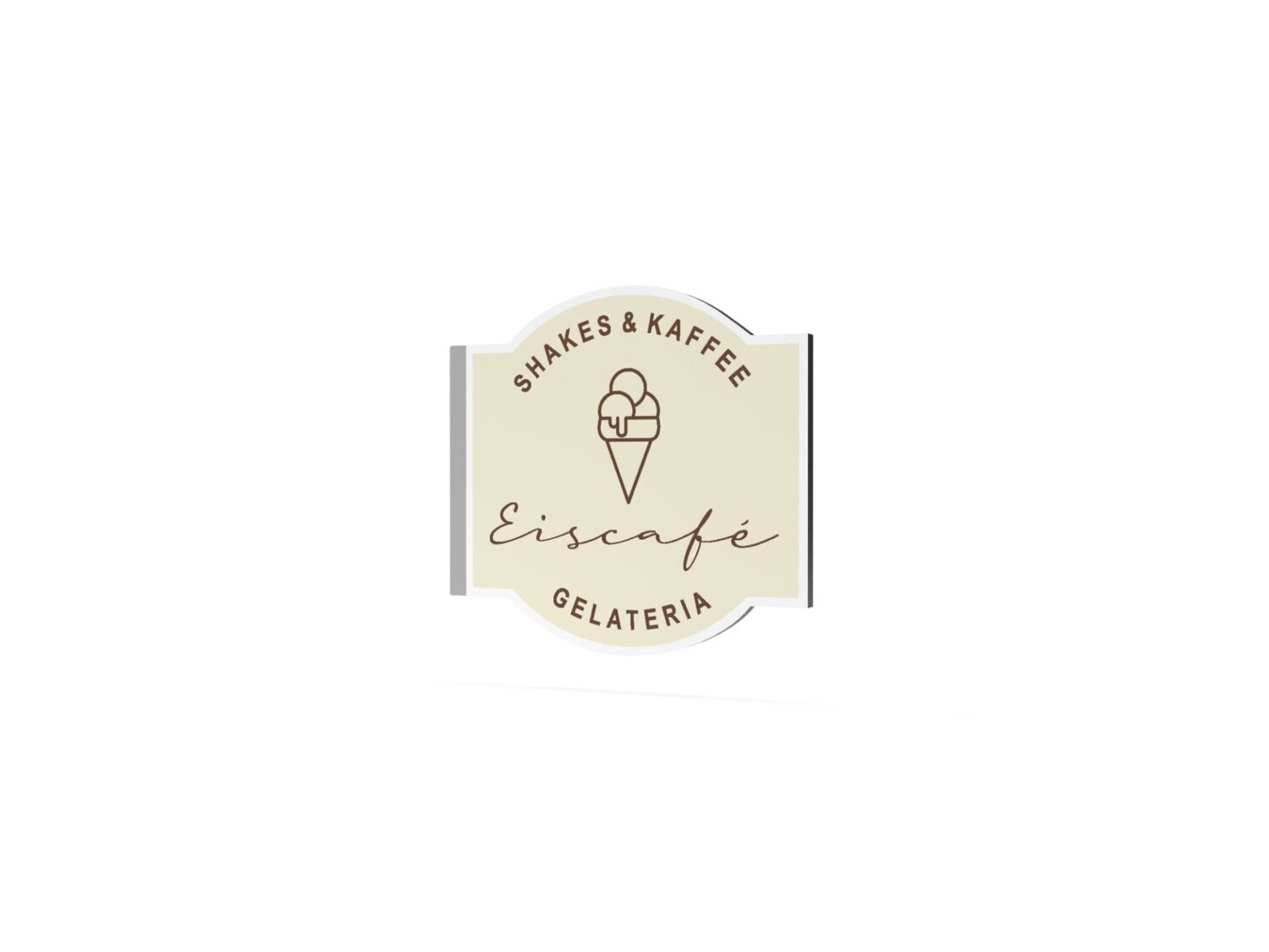 Werbeausleger, Eiscafé, 630 x 600 mm
