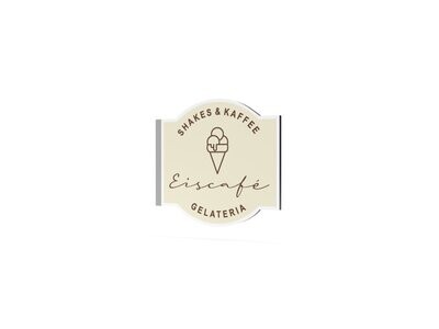 Werbeausleger, Eiscafé, 630 x 600 mm Werbeausleger, Eiscafé, 630 x 600 mm