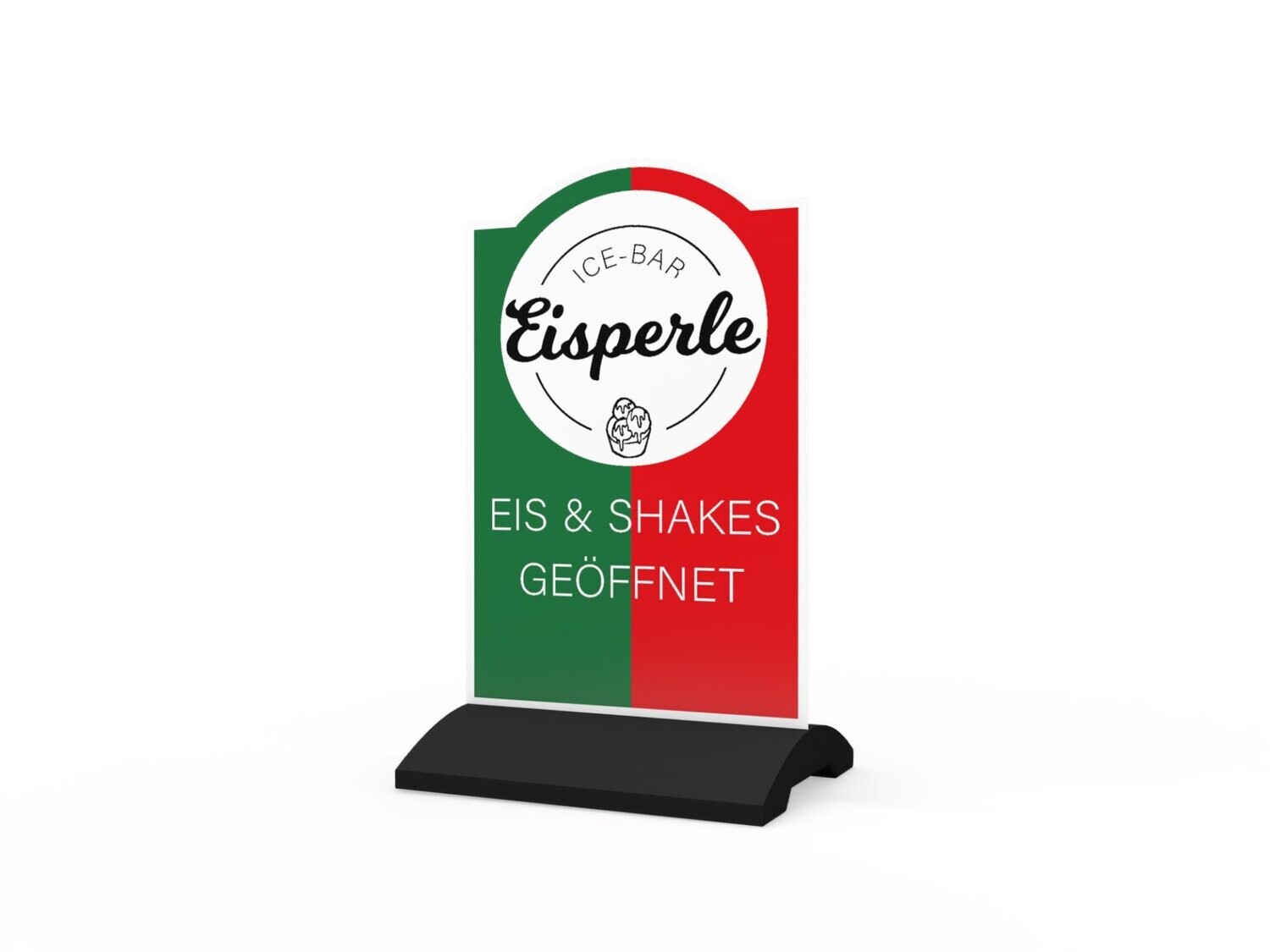 Werbeaufsteller, Eisperle, 600 x 1150 mm