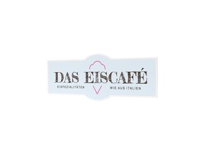 Werbeaufkleber, Das Eiscafé, 1200 x 475 mm Werbeaufkleber, Das Eiscafé, 1200 x 475 mm