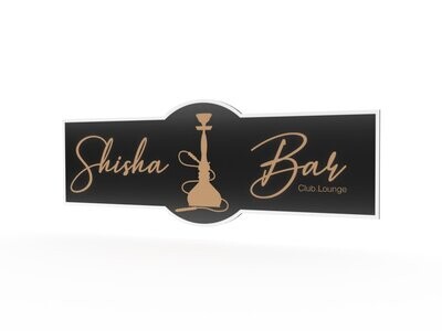 Werbeschild, Shisha Bar, 1600 x 600 mm