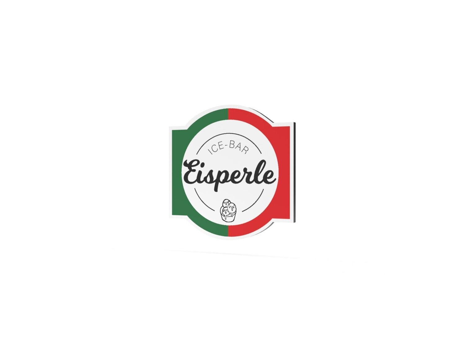 Werbeschild, Eisperle, 600 x 600 mm