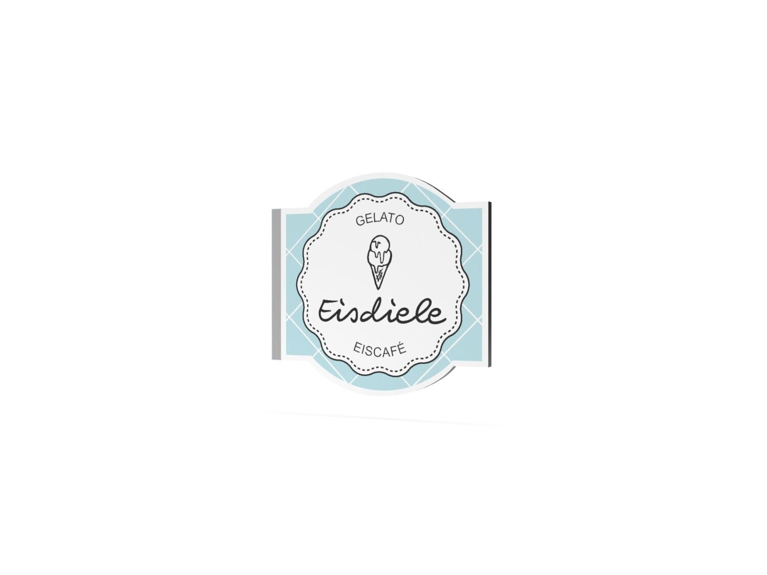 Werbeausleger, Eisdiele, 630 x 600 mm