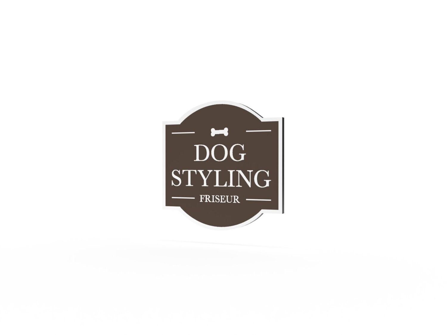 Werbeschild, Dog Styling, 600 x 600 mm