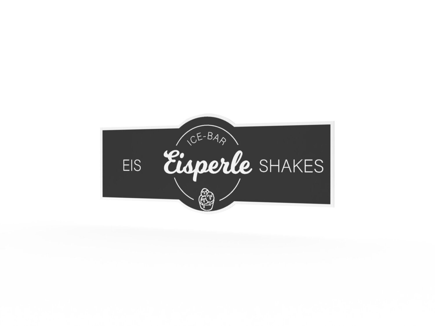 Werbeaufkleber, Eisperle, 1200 x 475 mm