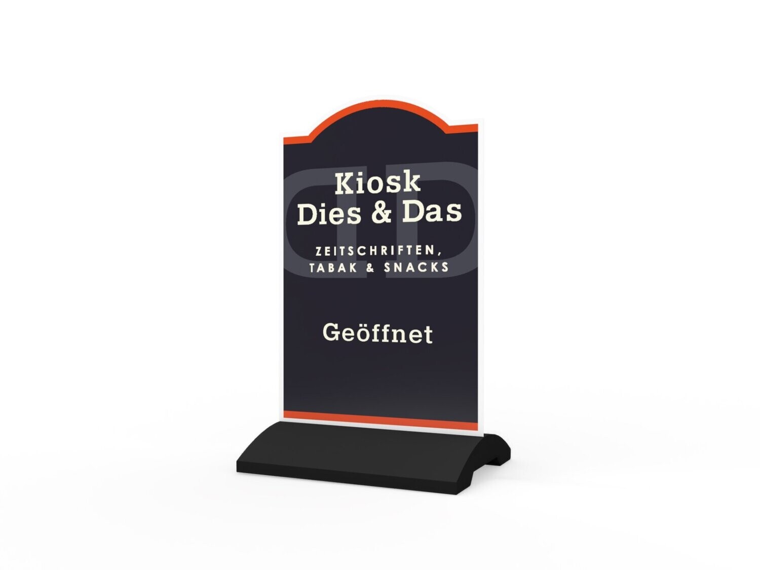Werbeaufsteller, Kiosk Dies & Das, 600 x 1150 mm