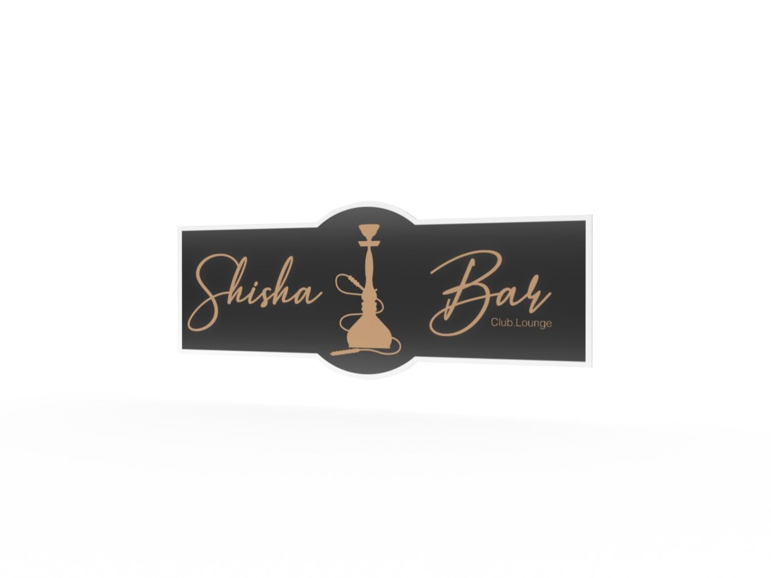 Werbeaufkleber, Shisha Bar, 1200 x 475 mm