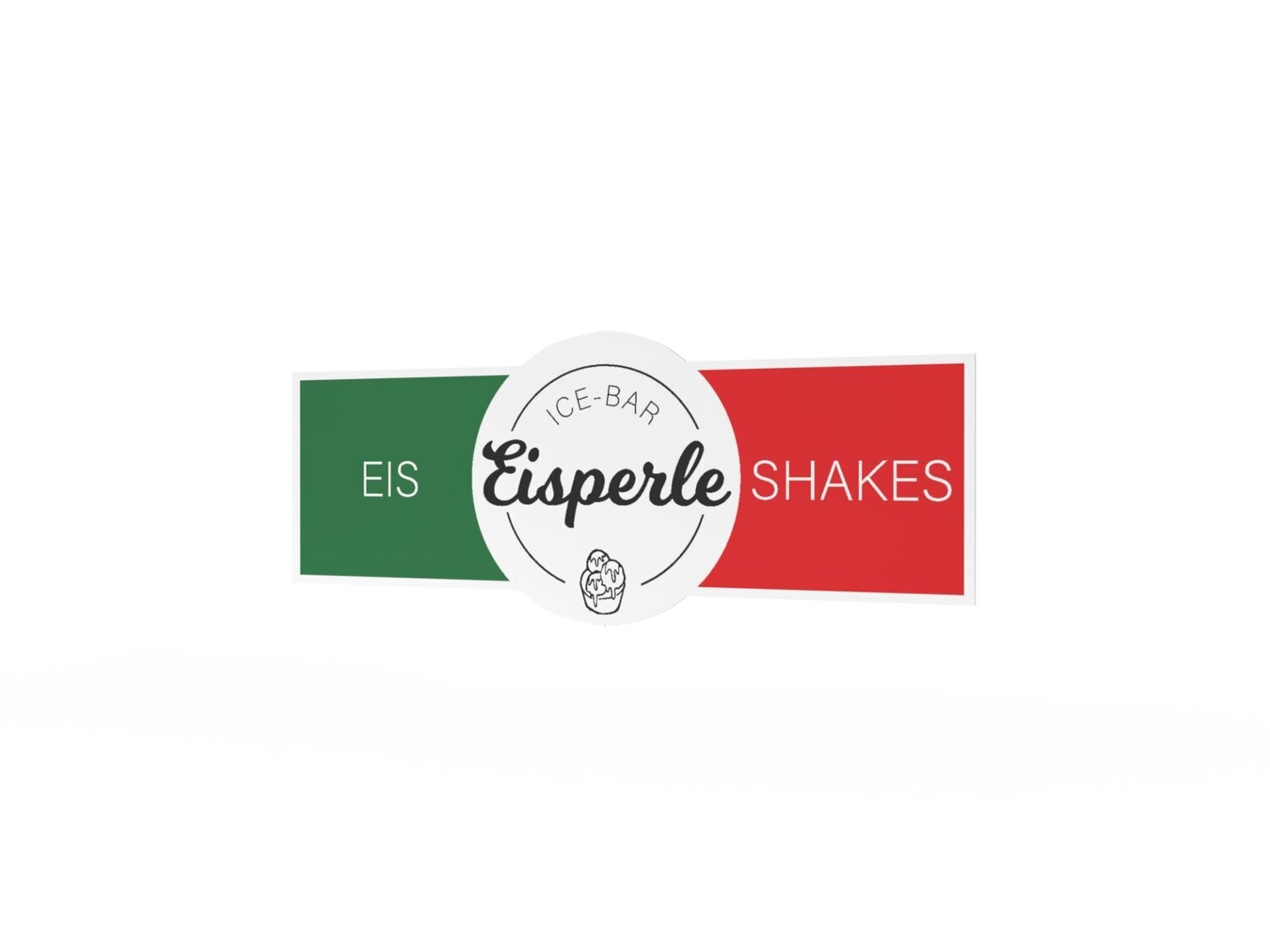 Werbeaufkleber, Eisperle, 1200 x 475 mm