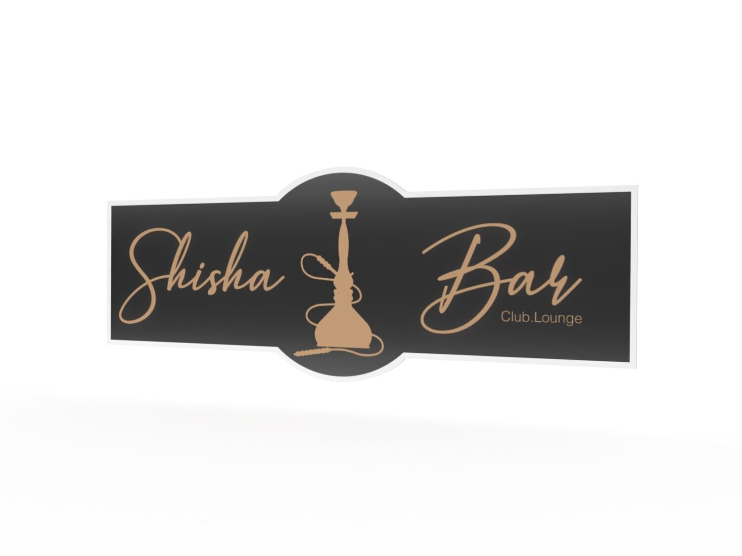 Werbeaufkleber, Shisha Bar, 1600 x 600 mm