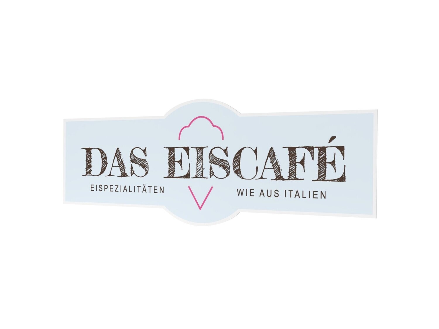 Werbeaufkleber, Das Eiscafé, 1600 x 600 mm