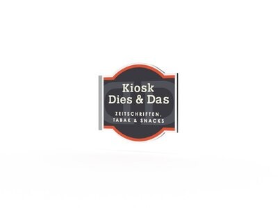 Werbeausleger, Kiosk Dies & Das, 630 x 600 mm