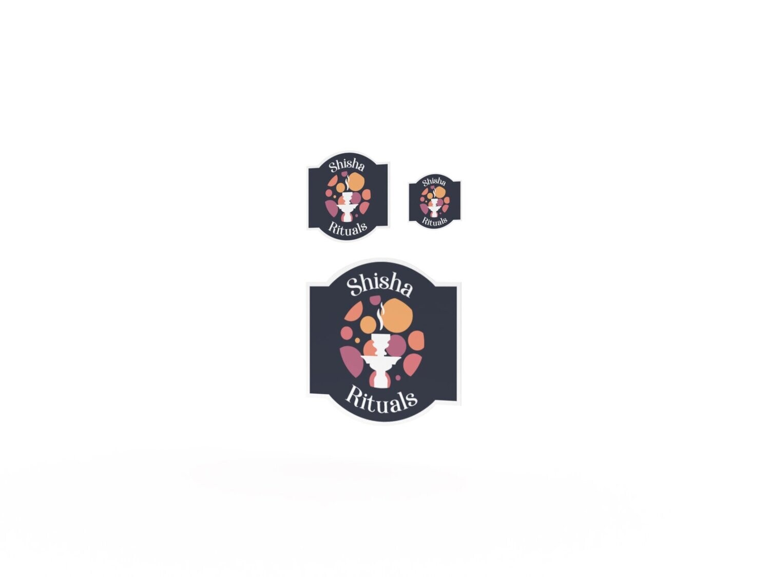 Werbeaufkleber, Shisha Rituals, 3er Set