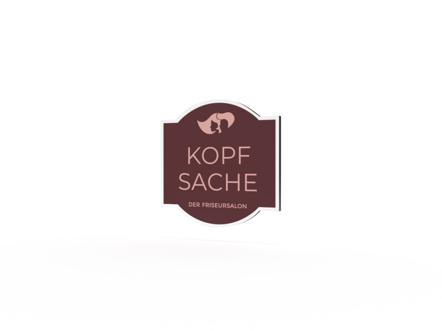 Werbeschild, Kopfsache, 600 x 600 mm