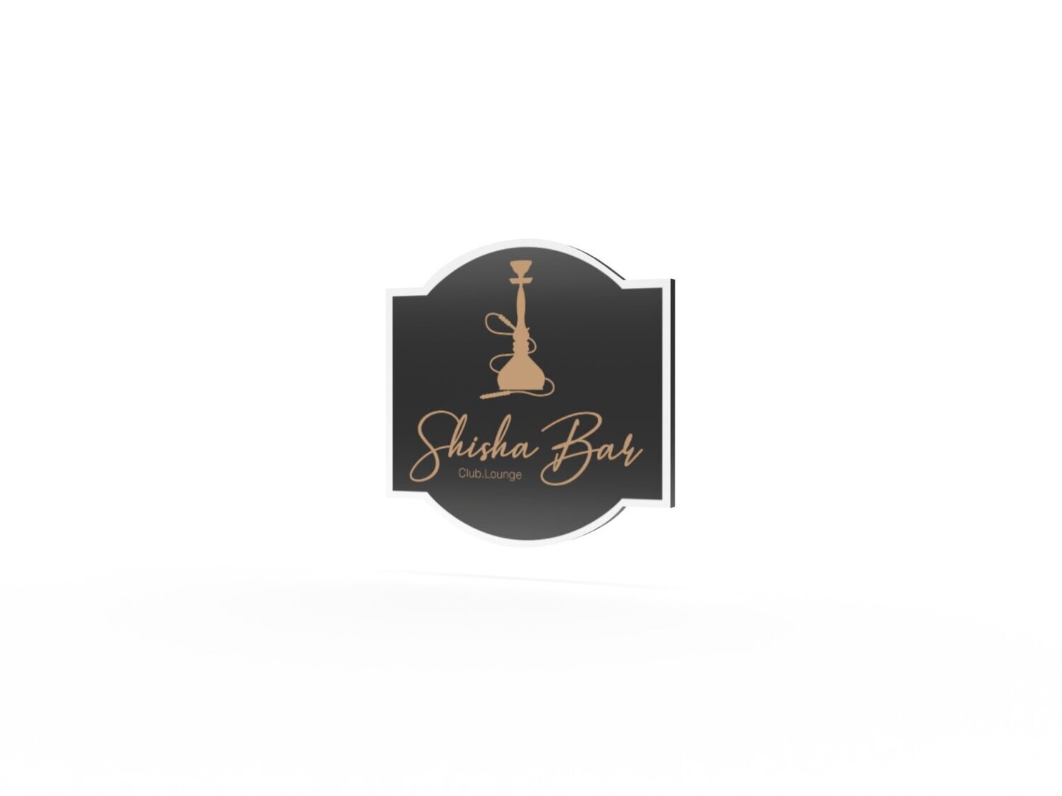 Werbeschild, Shisha Bar, 600 x 600 mm