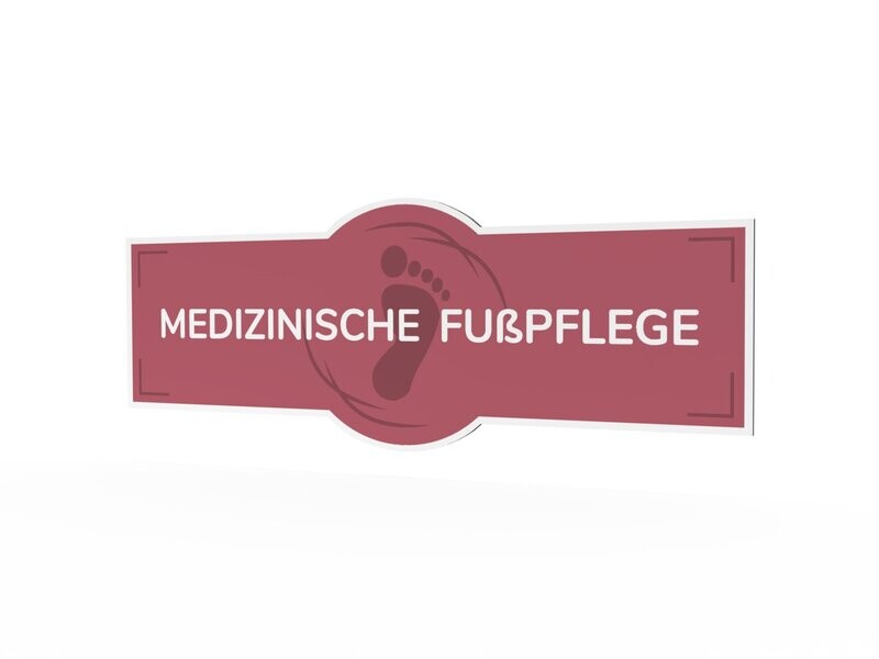 Werbeschild, Medizinische Fußpflege, 1600 x 600 mm Werbeschild, Medizinische Fußpflege, 1600 x 600 mm