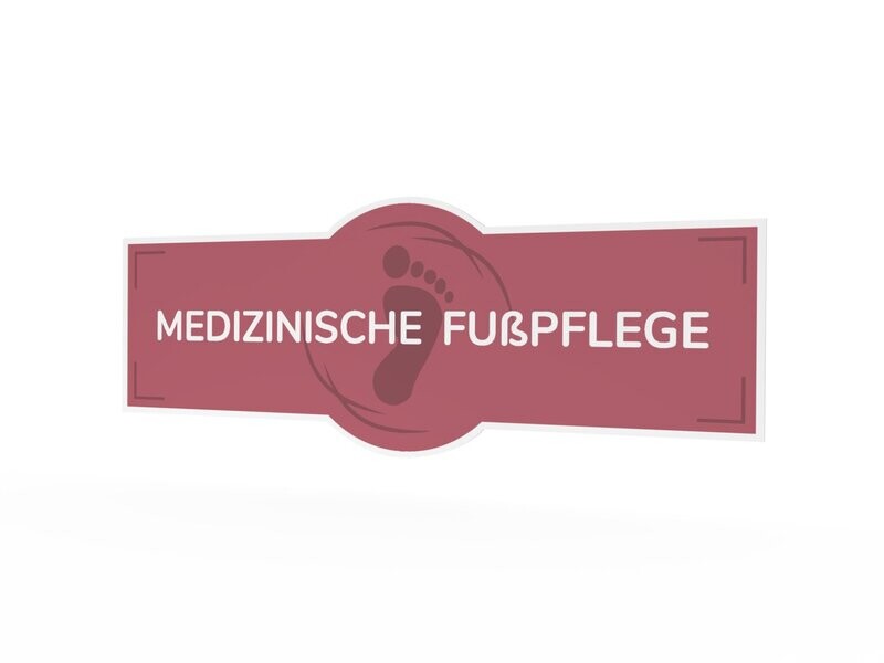 Werbeaufkleber, Medizinische Fußpflege, 1600 x 600 mm Werbeaufkleber, Medizinische Fußpflege, 1600 x 600 mm