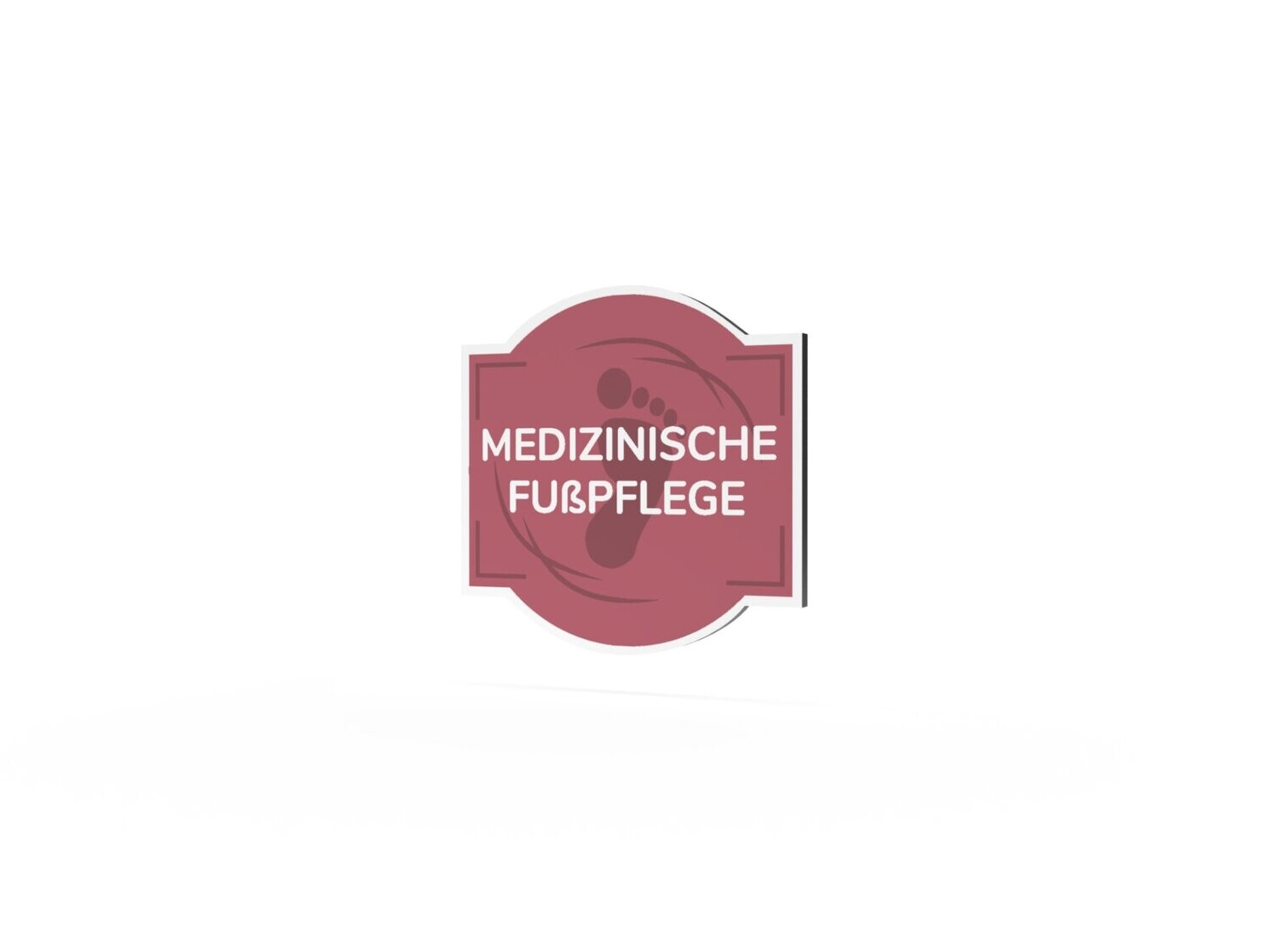 Werbeschild, Medizinische Fußpflege, 600 x 600 mm