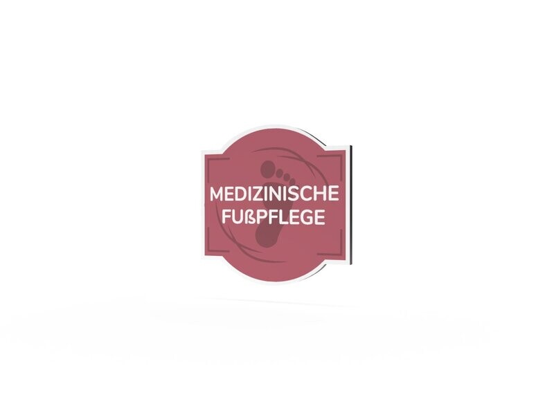 Werbeschild, Medizinische Fußpflege, 600 x 600 mm Werbeschild, Medizinische Fußpflege, 600 x 600 mm