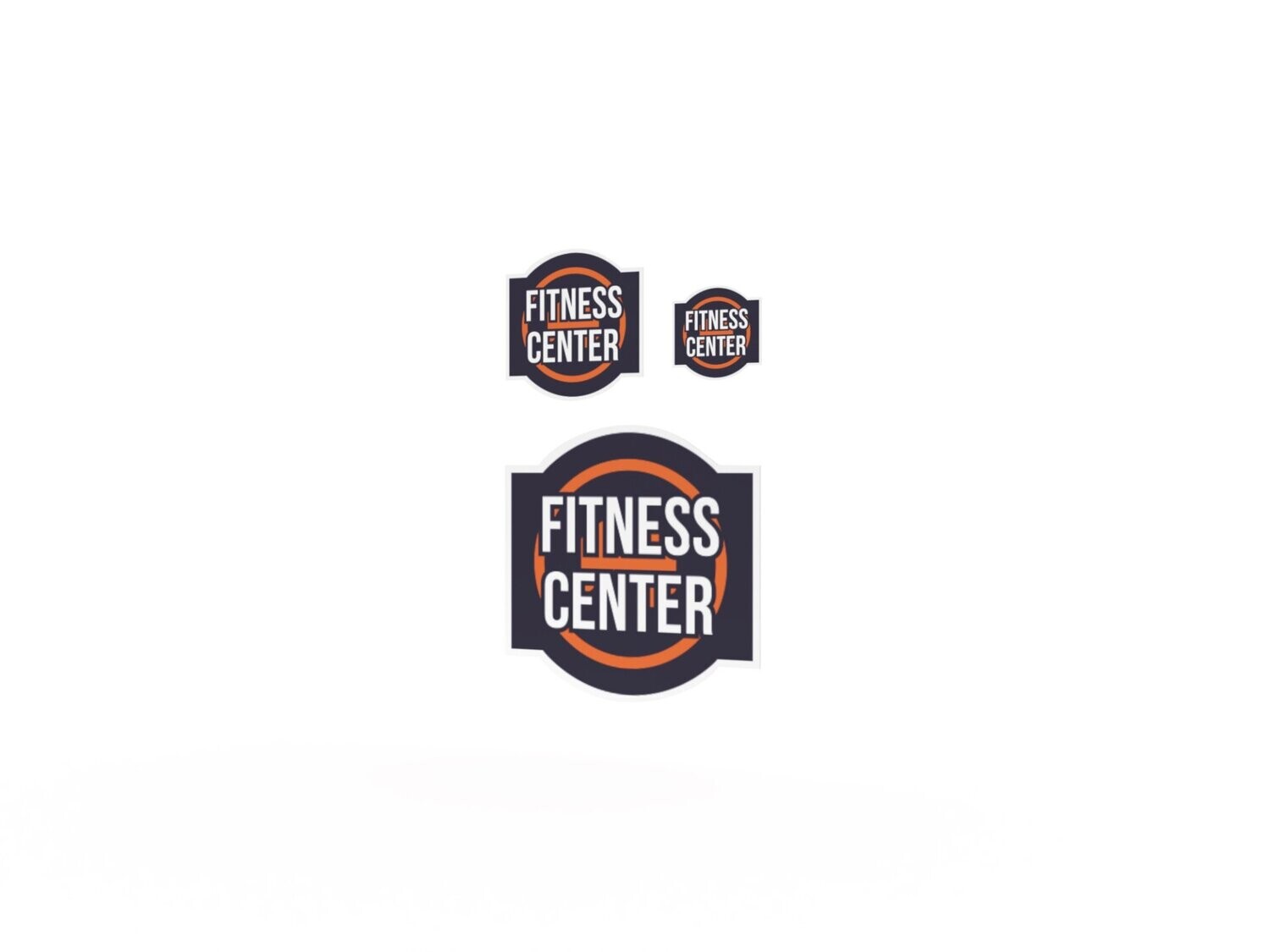 Werbeaufkleber, Fitnesscenter, 3er Set
