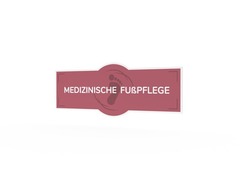 Werbeaufkleber, Medizinische Fußpflege, 1200 x 475 mm