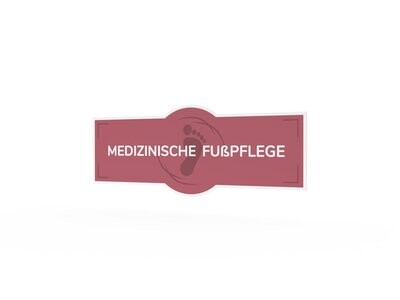 Werbeaufkleber, Medizinische Fußpflege, 1200 x 475 mm Werbeaufkleber, Medizinische Fußpflege, 1200 x 475 mm