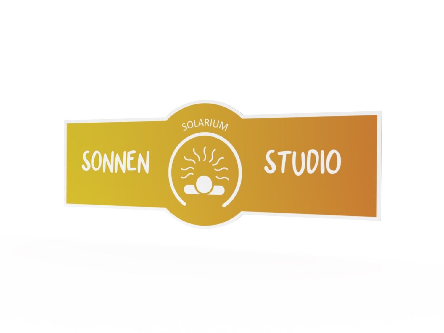 Werbeaufkleber, Sonnenstudio, 1600 x 600 mm