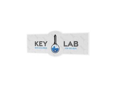 Werbeaufkleber, KEY LAB, 1200 x 475 mm Werbeaufkleber, KEY LAB, 1200 x 475 mm