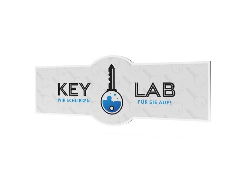 Werbeschild, KEY LAB, 1600 x 600 mm Werbeschild, KEY LAB, 1600 x 600 mm