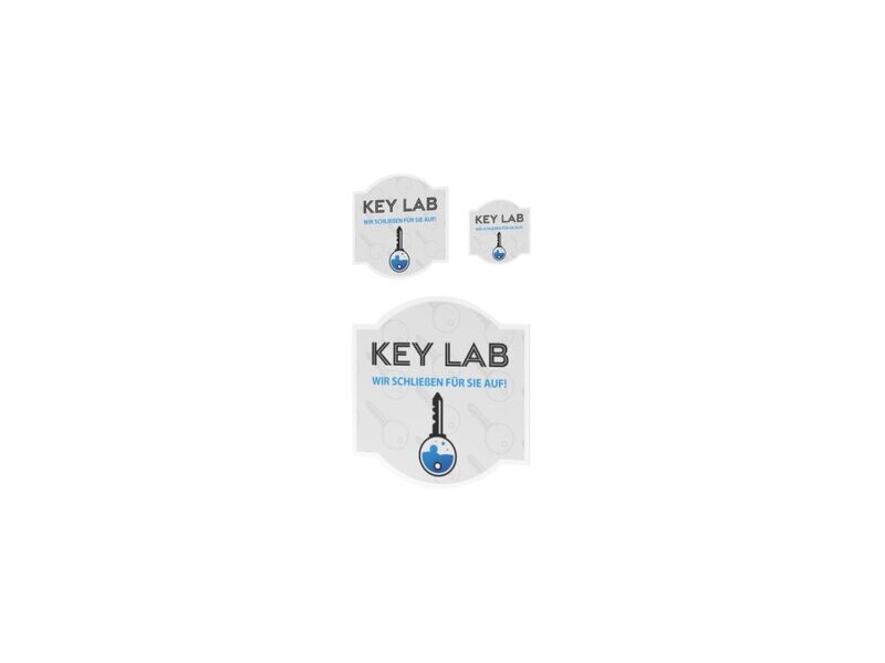 Werbeaufkleber, KEY LAB, 3er Set Werbeaufkleber, KEY LAB, 3er Set