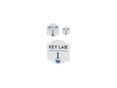 Werbeaufkleber, KEY LAB, 3er Set Werbeaufkleber, KEY LAB, 3er Set