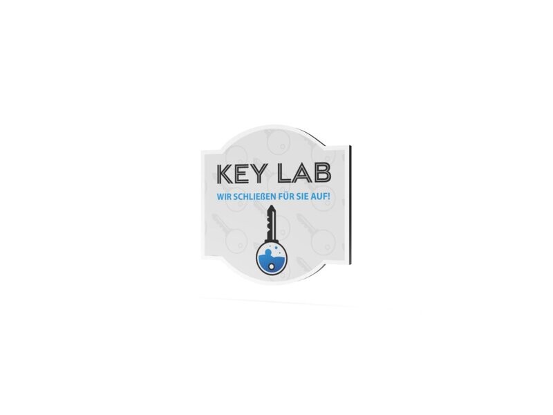 Werbeschild, KEY LAB, 600 x 600 mm Werbeschild, KEY LAB, 600 x 600 mm
