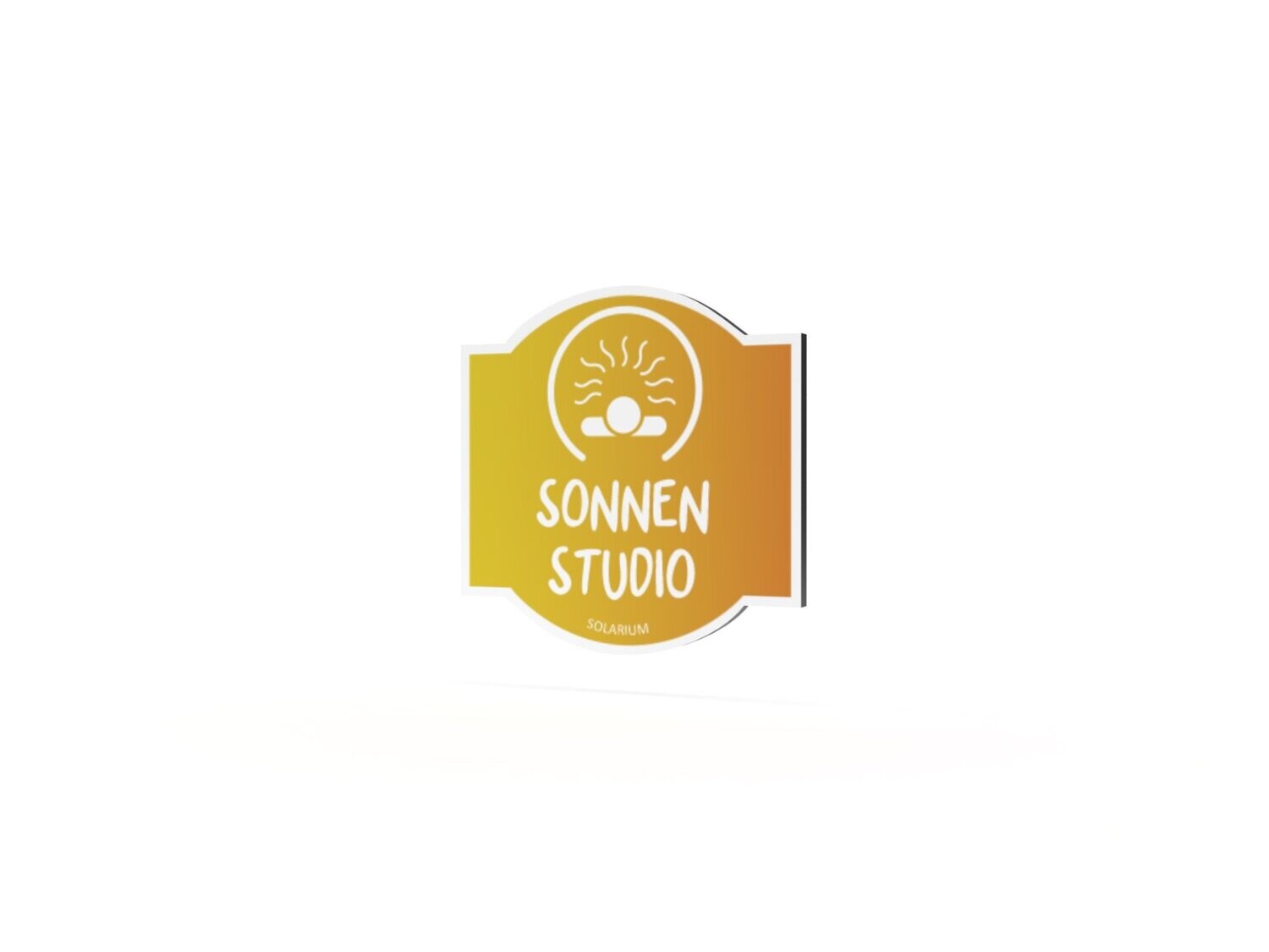 Werbeschild, Sonnenstudio, 600 x 600 mm