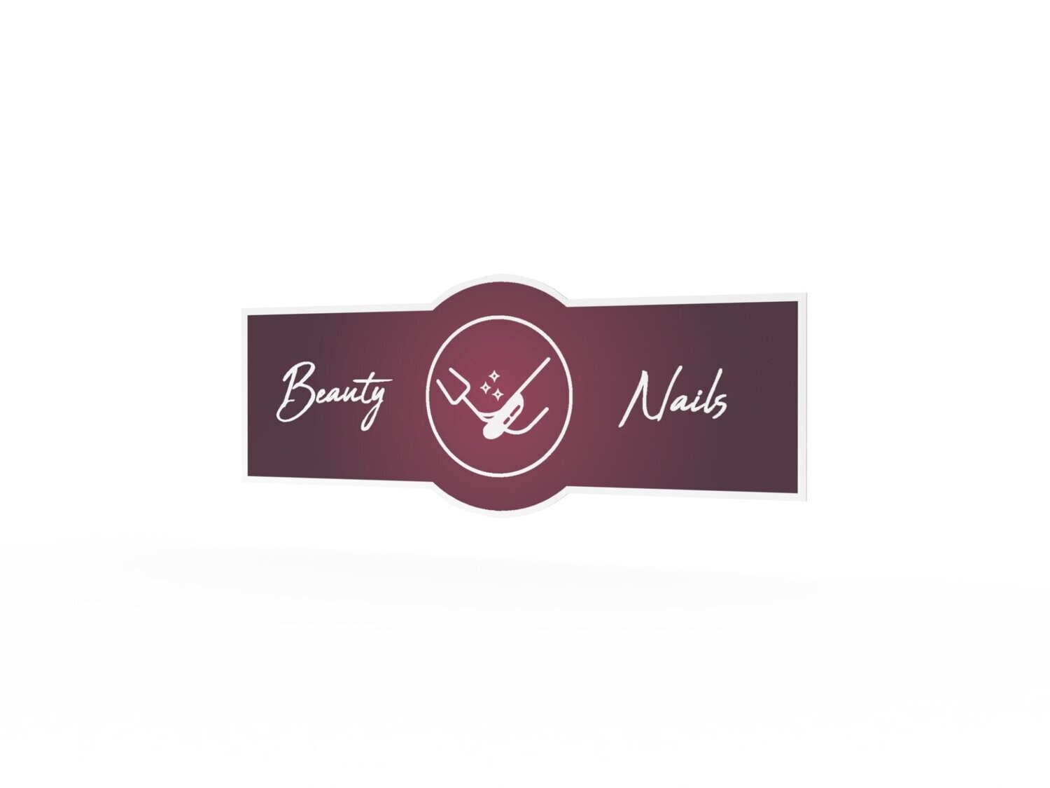 Werbeaufkleber, Beauty Nails, 1200 x 475 mm