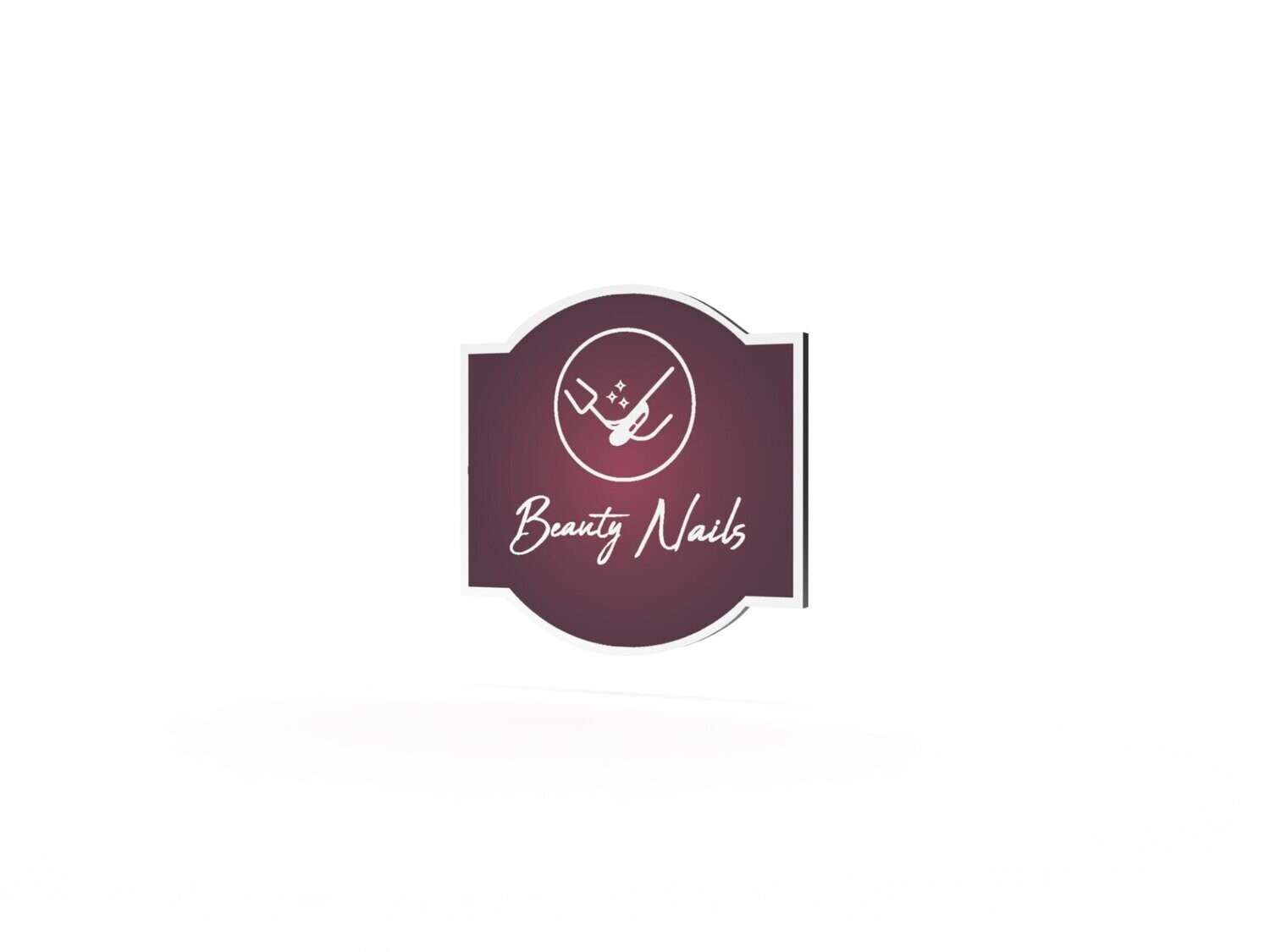 Werbeschild, Beauty Nails, 600 x 600 mm