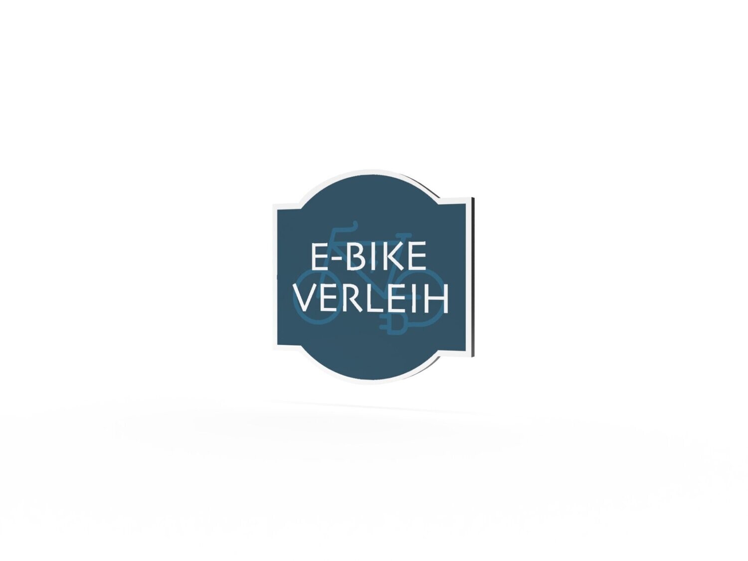 Werbeschild, E-Bike Verleih, 600 x 600 mm