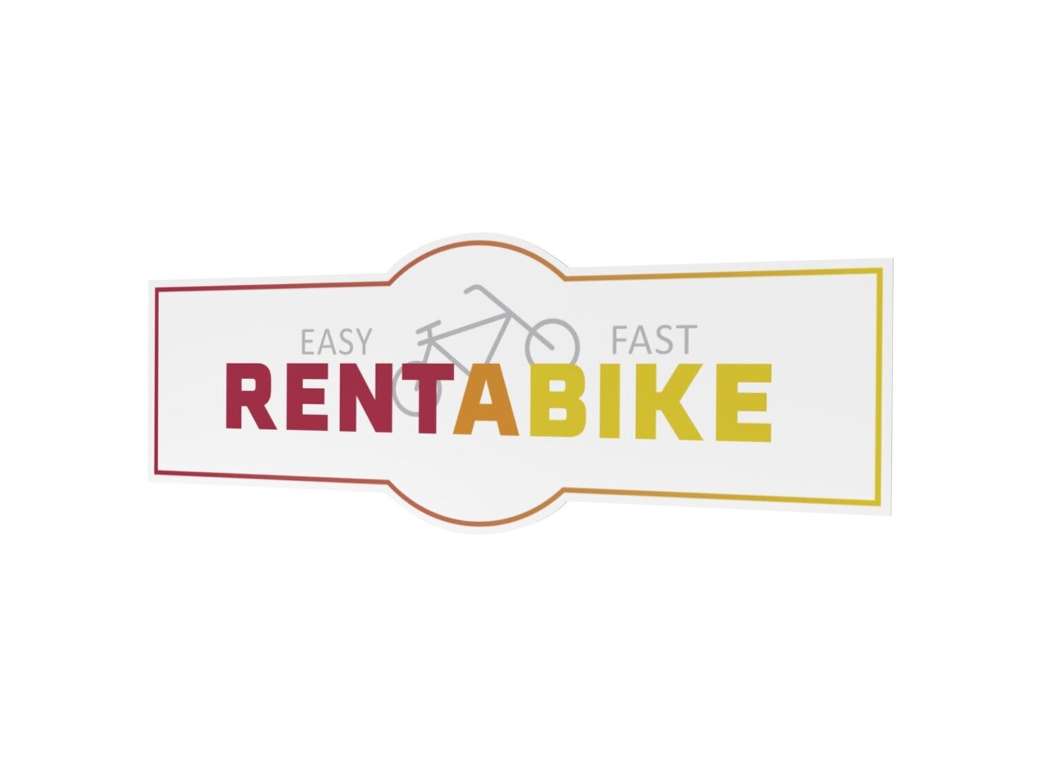 Werbeaufkleber, RENT A BIKE, 1600 x 600 mm