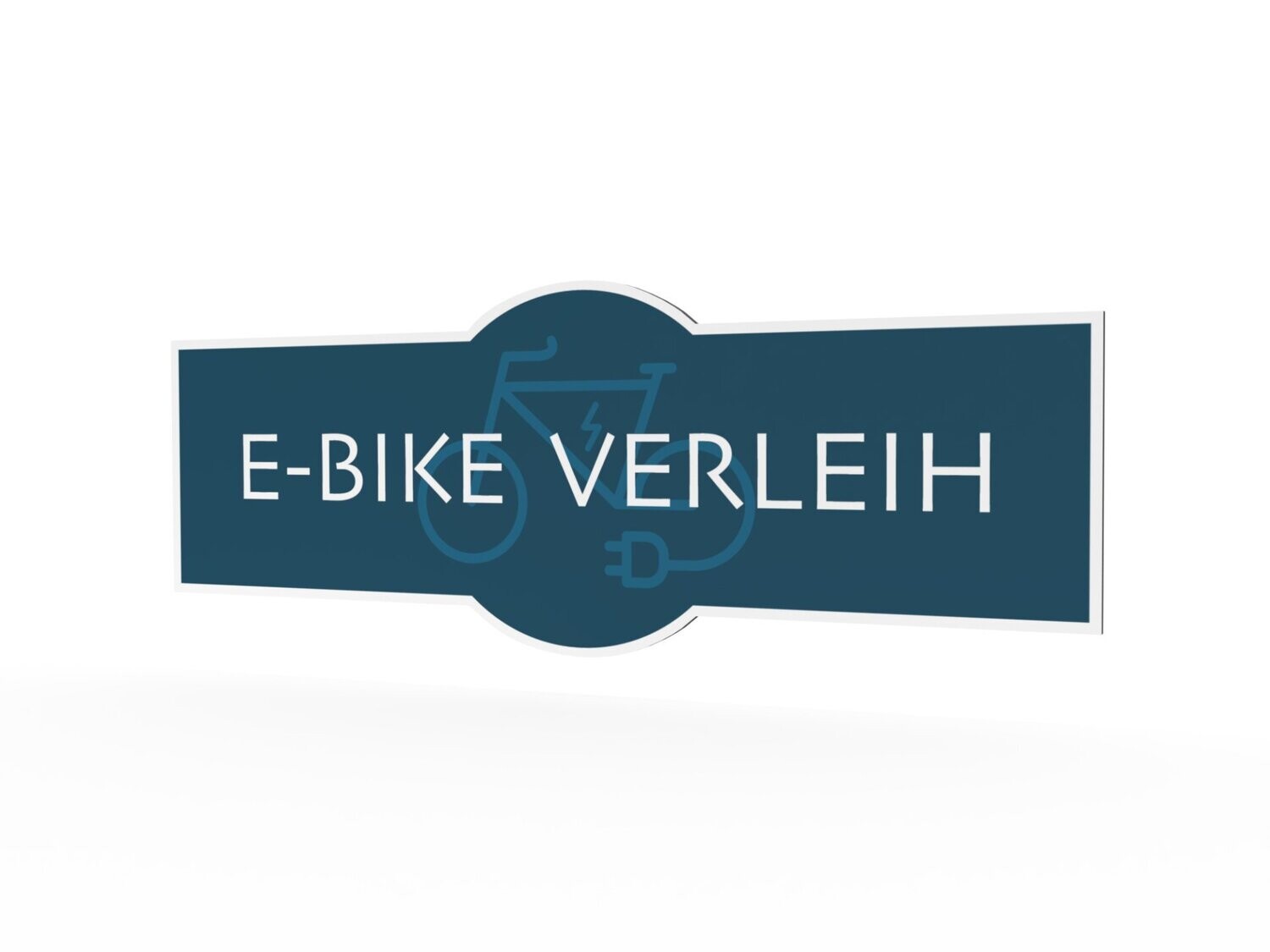 Werbeschild, E-Bike Verleih, 1600 x 600 mm