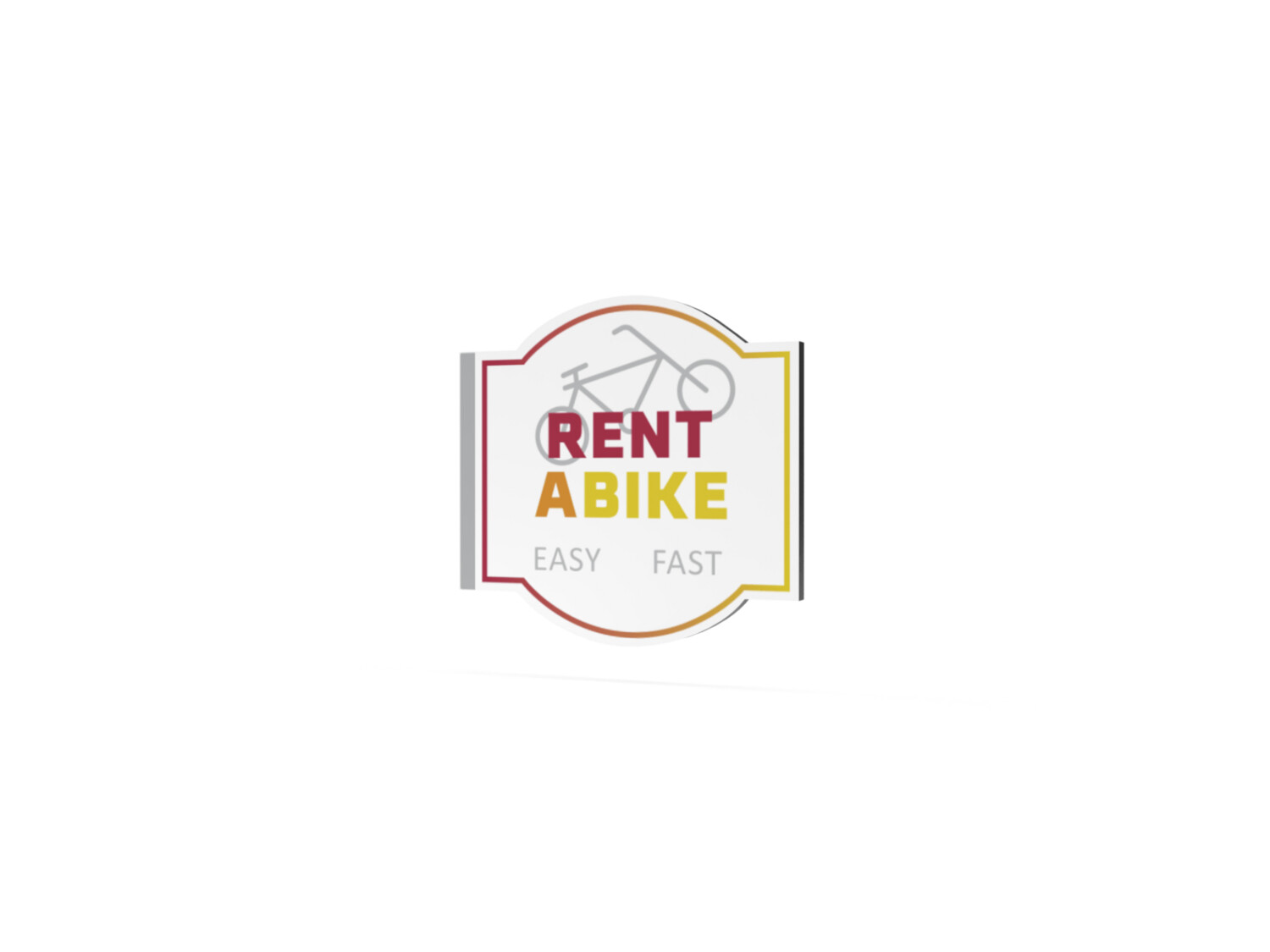Werbeausleger, RENT A BIKE, 630 x 600 mm