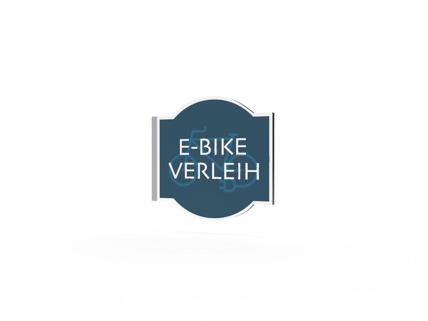 Werbeausleger, E-Bike Verleih, 630 x 600 mm