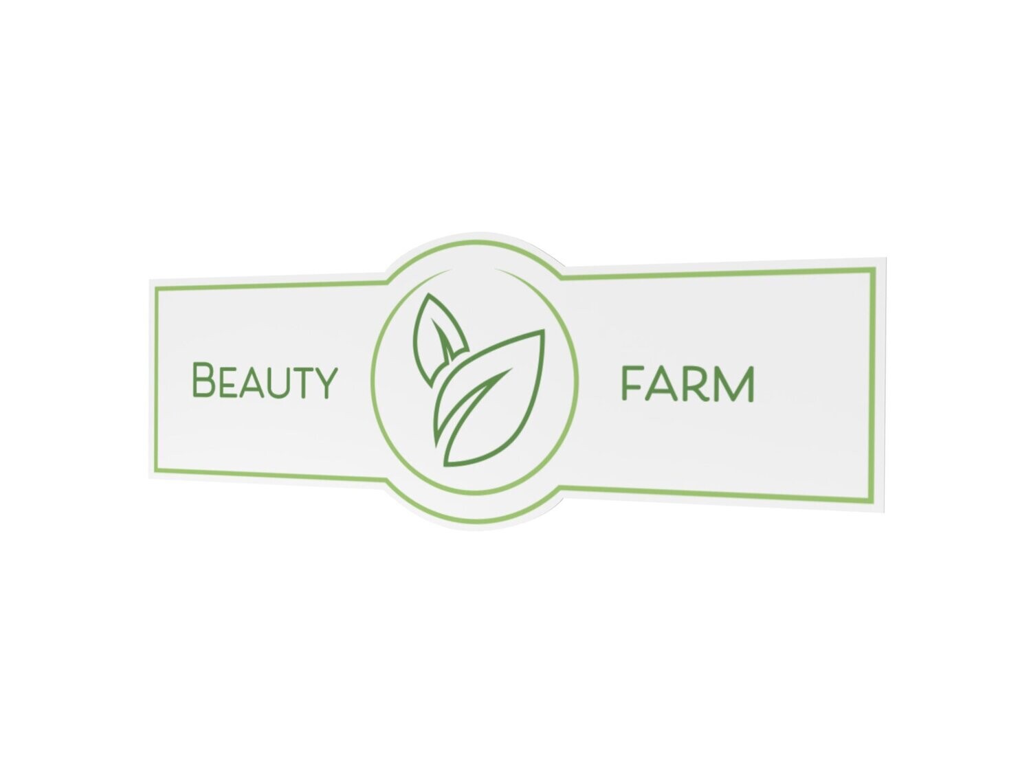 Werbeaufkleber, Beauty Farm, 1600 x 600 mm
