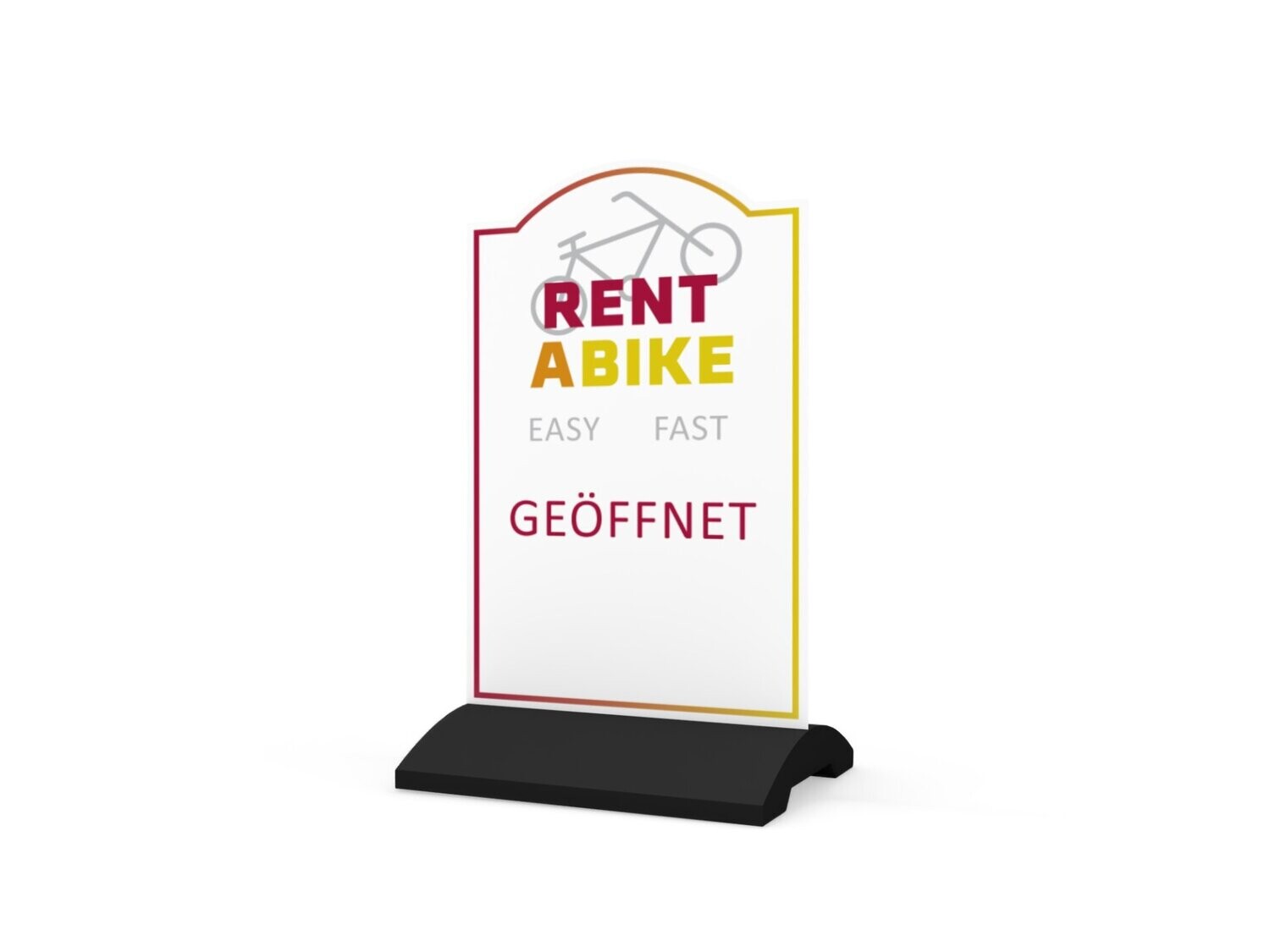 Werbeaufsteller, RENT A BIKE, 600 x 1150 mm