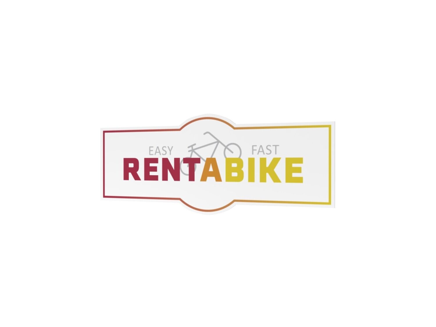 Werbeaufkleber, RENT A BIKE, 1200 x 475 mm