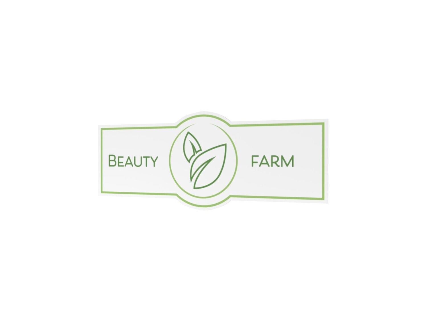 Werbeaufkleber, Beauty Farm, 1200 x 475 mm
