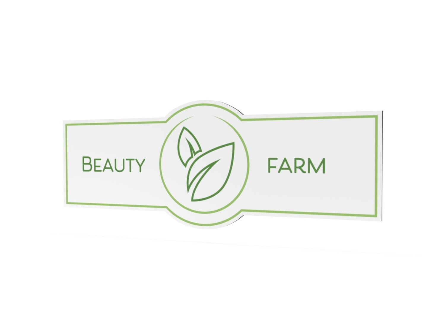 Werbeschild, Beauty Farm, 1600 x 600 mm