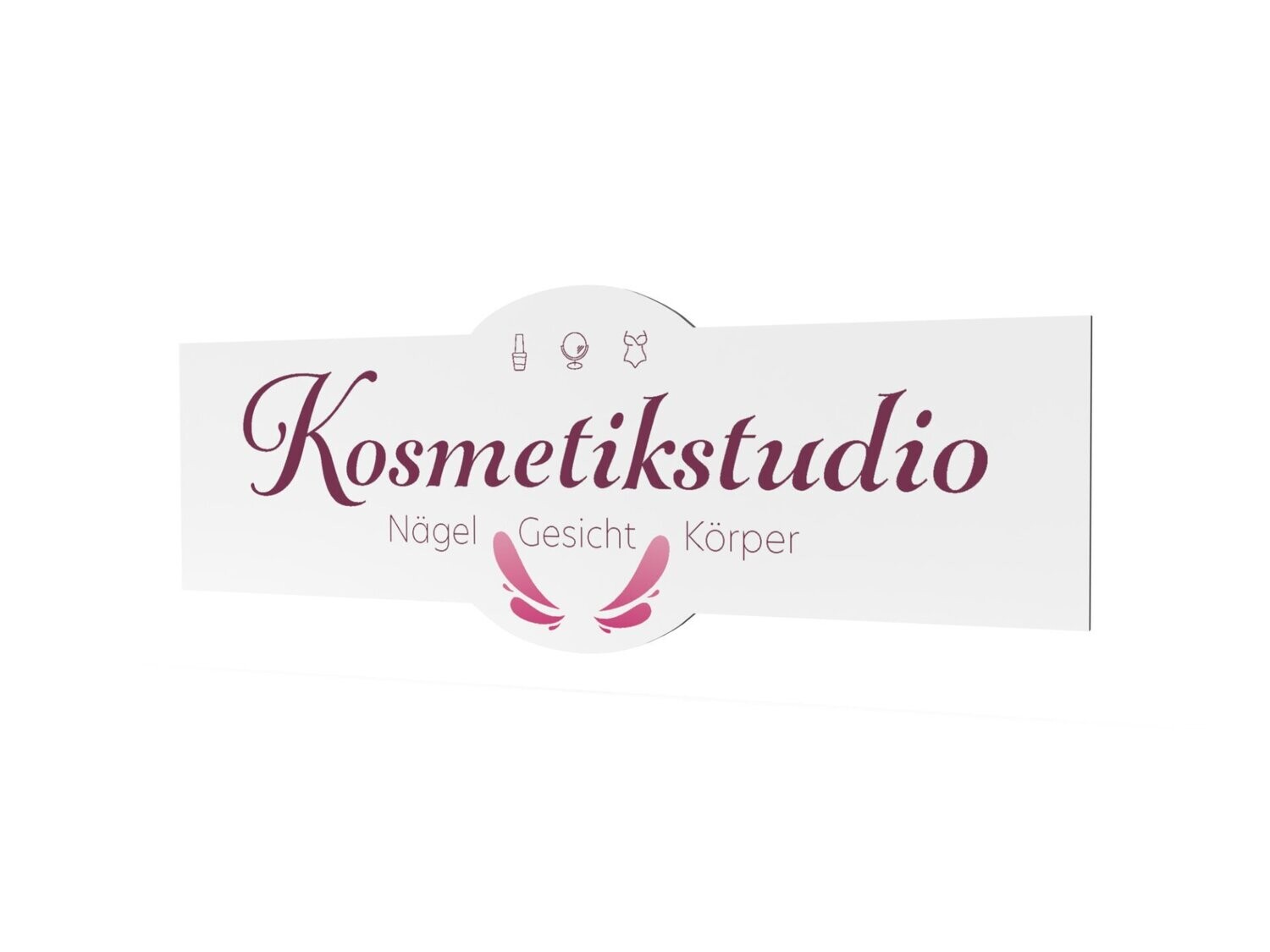 Werbeschild, Kosmetikstudio, 1600 x 600 mm